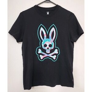 Unisex Psycho Bunny Alsop Graphic Tee Size 2/XS Black